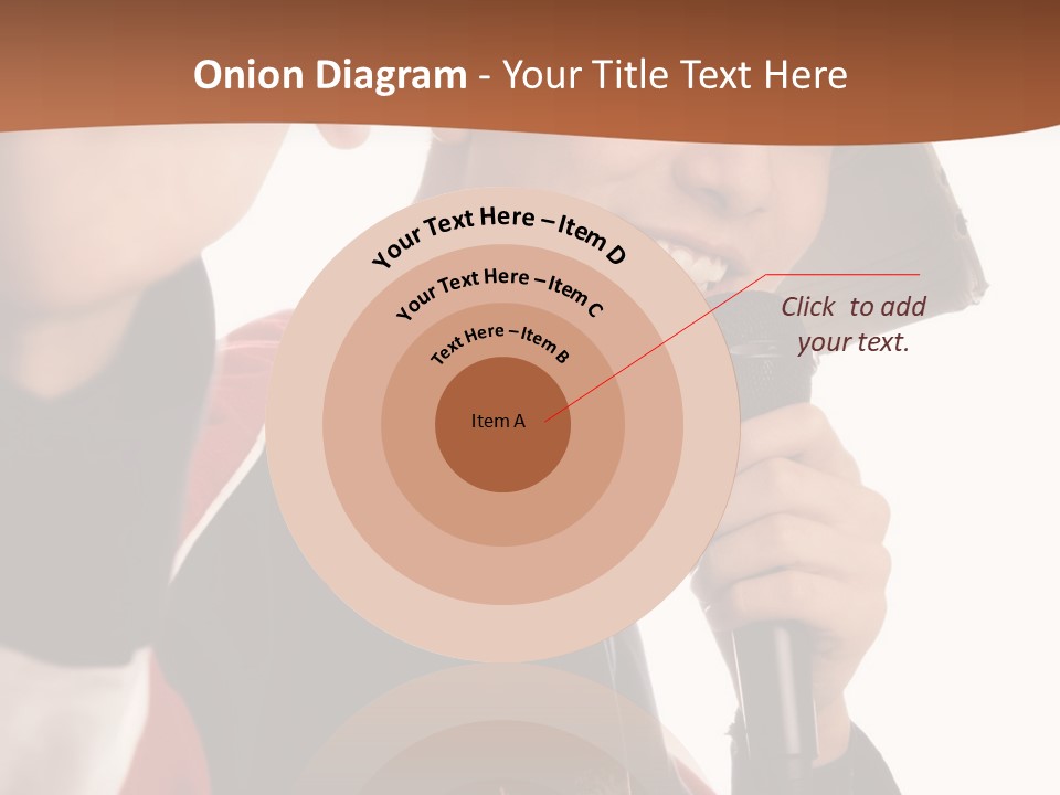 Photo Of Smiling Boy Singing A Rap Song PowerPoint Template