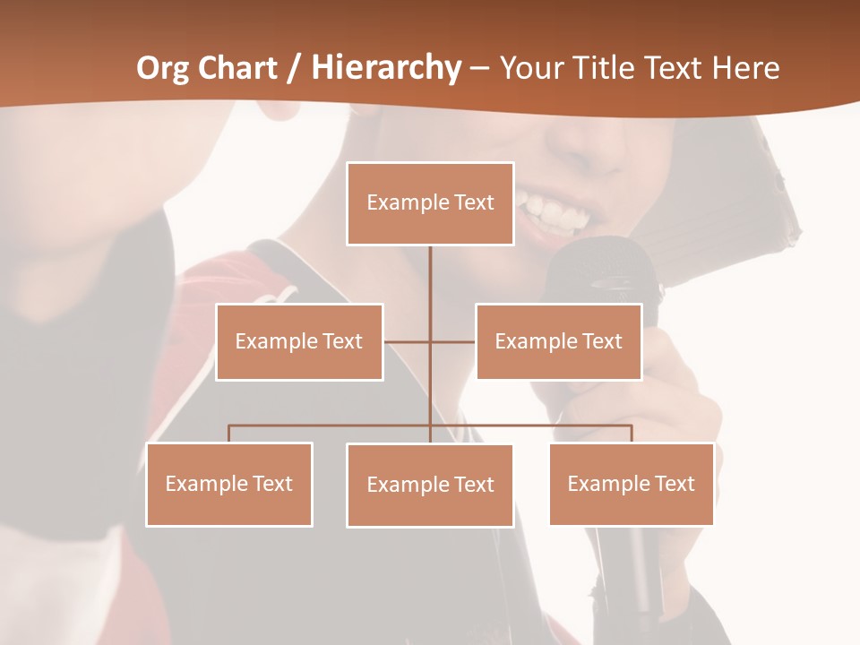 Photo Of Smiling Boy Singing A Rap Song PowerPoint Template