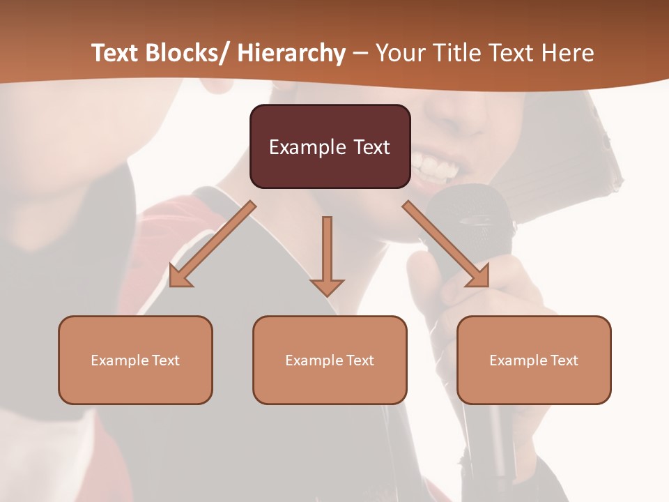 Photo Of Smiling Boy Singing A Rap Song PowerPoint Template