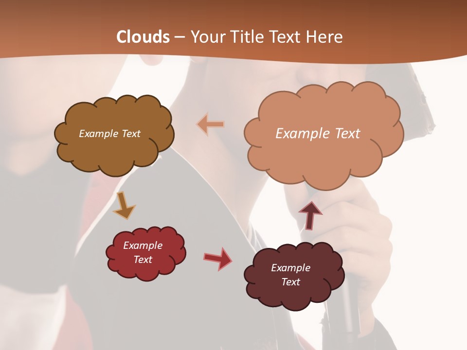 Photo Of Smiling Boy Singing A Rap Song PowerPoint Template