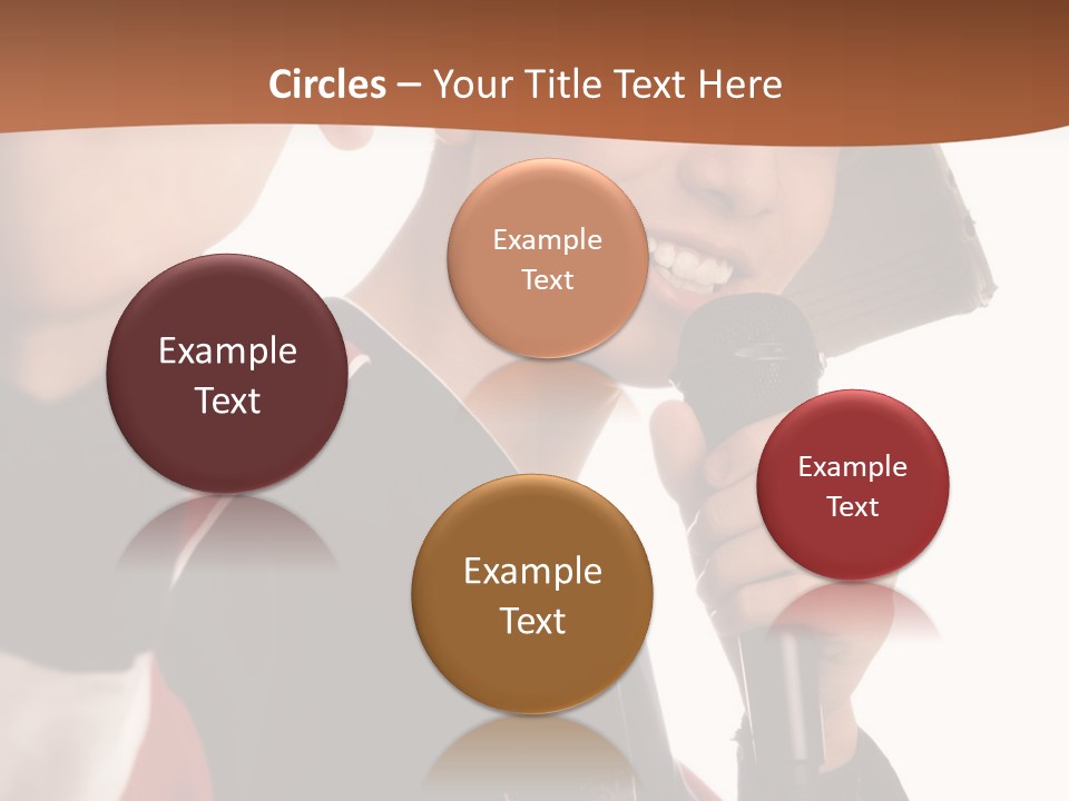 Photo Of Smiling Boy Singing A Rap Song PowerPoint Template