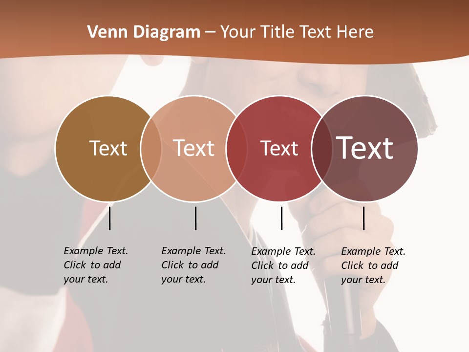 Photo Of Smiling Boy Singing A Rap Song PowerPoint Template