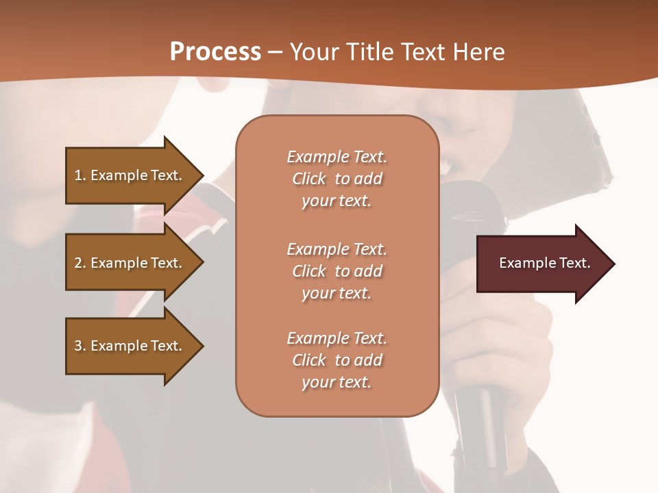 Photo Of Smiling Boy Singing A Rap Song PowerPoint Template