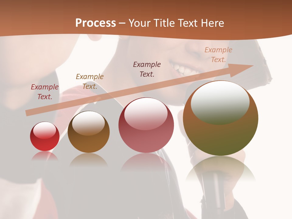 Photo Of Smiling Boy Singing A Rap Song PowerPoint Template