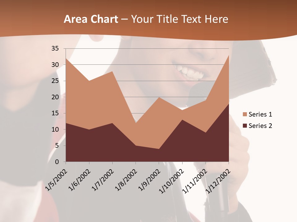 Photo Of Smiling Boy Singing A Rap Song PowerPoint Template