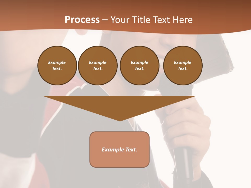 Photo Of Smiling Boy Singing A Rap Song PowerPoint Template