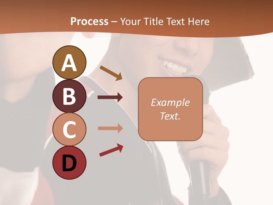 Photo Of Smiling Boy Singing A Rap Song PowerPoint Template