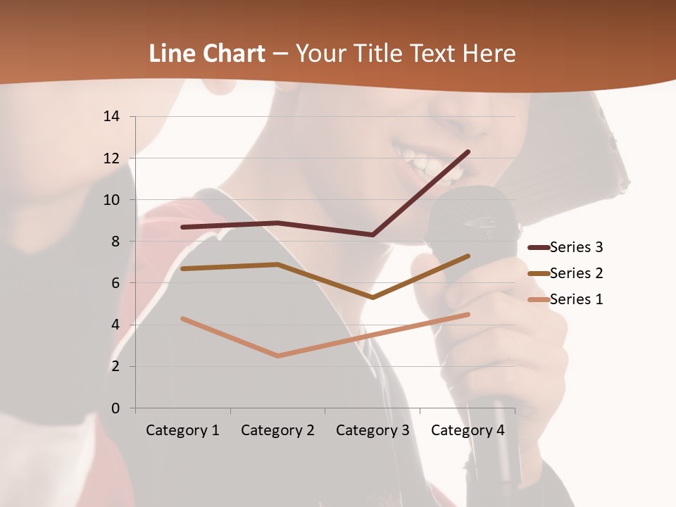 Photo Of Smiling Boy Singing A Rap Song PowerPoint Template