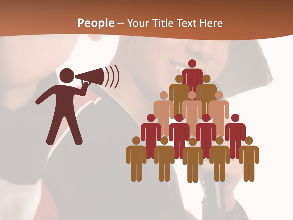 Photo Of Smiling Boy Singing A Rap Song PowerPoint Template