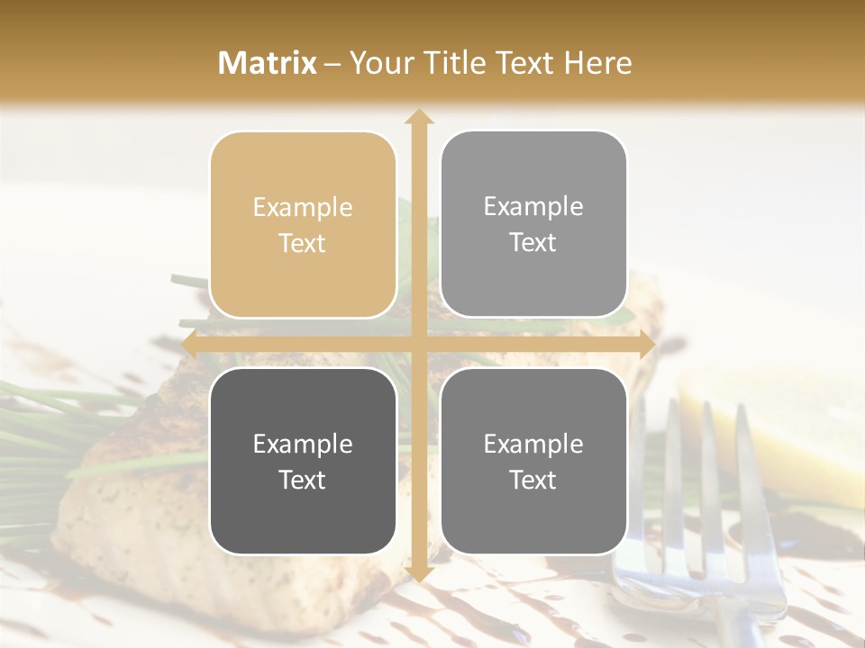 Salmon Dish With Chive And Basil PowerPoint Template