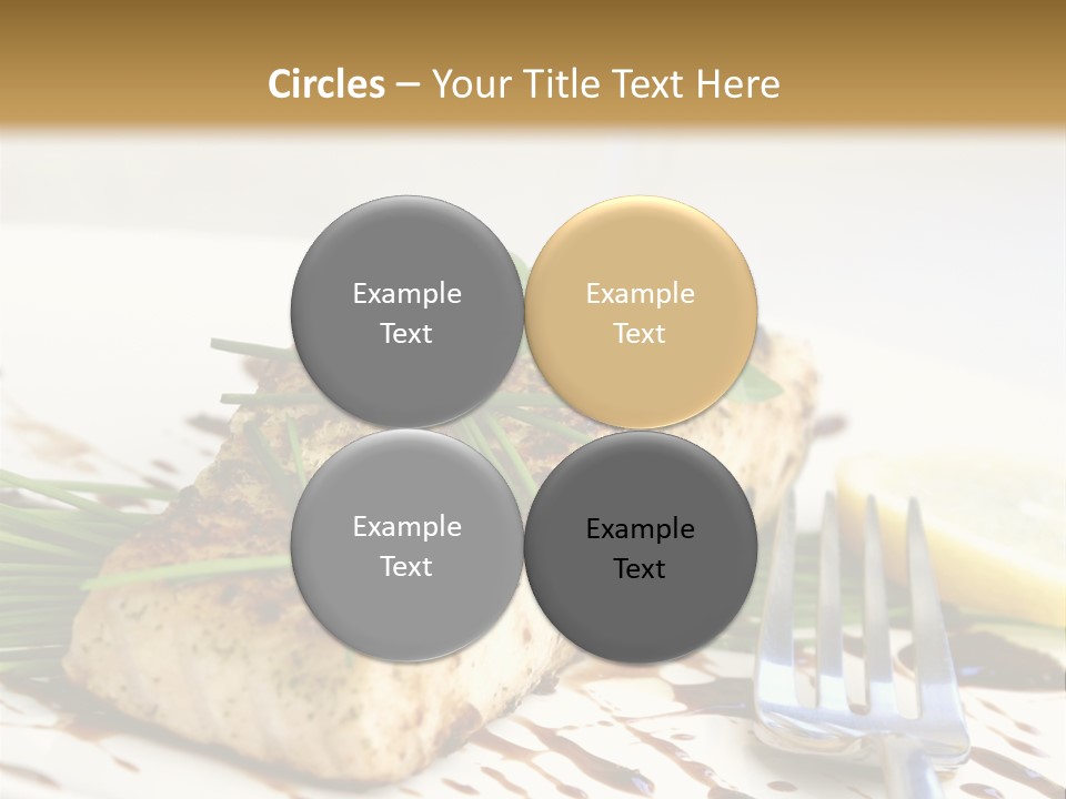 Salmon Dish With Chive And Basil PowerPoint Template