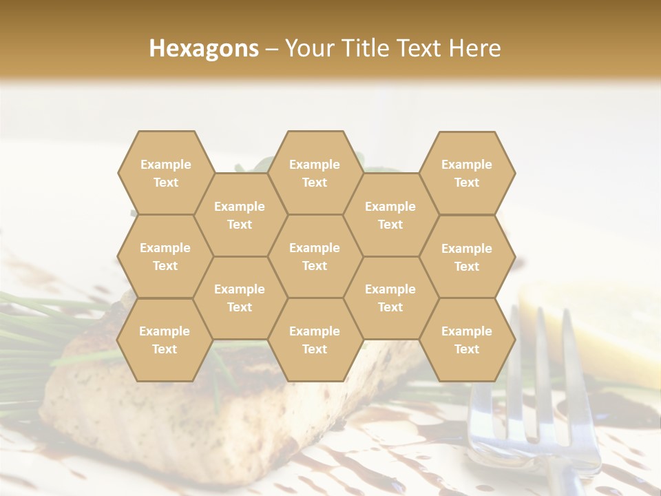 Salmon Dish With Chive And Basil PowerPoint Template