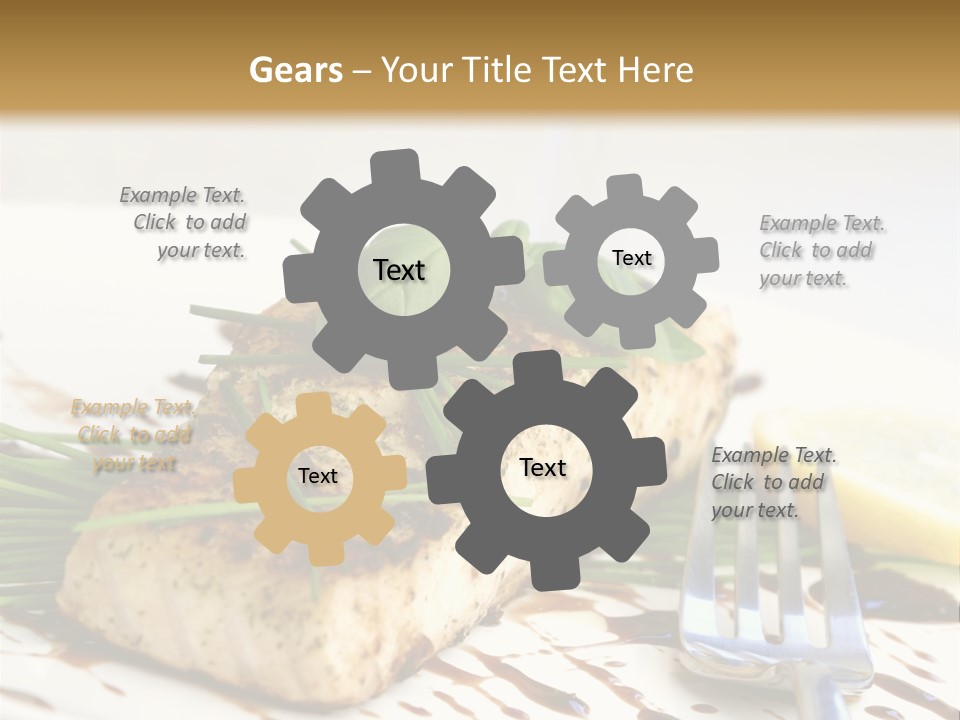 Salmon Dish With Chive And Basil PowerPoint Template