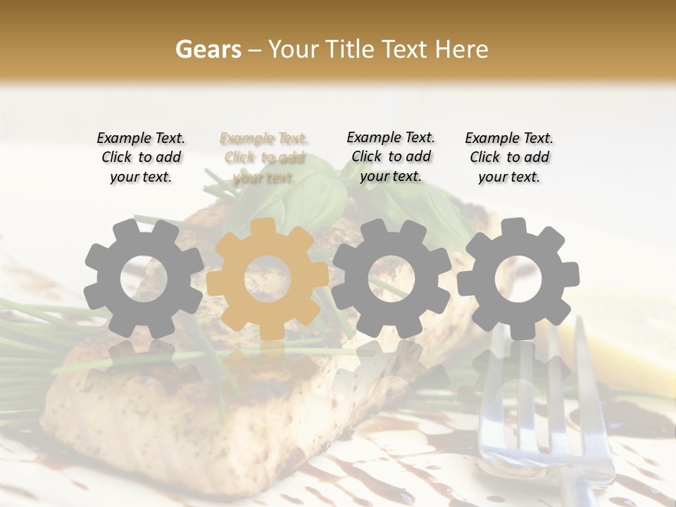 Salmon Dish With Chive And Basil PowerPoint Template