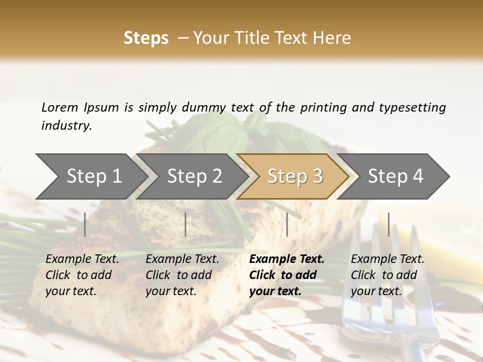 Salmon Dish With Chive And Basil PowerPoint Template