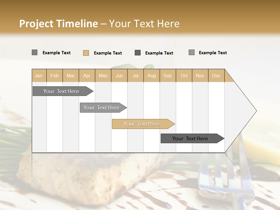 Salmon Dish With Chive And Basil PowerPoint Template