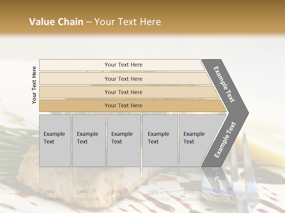 Salmon Dish With Chive And Basil PowerPoint Template