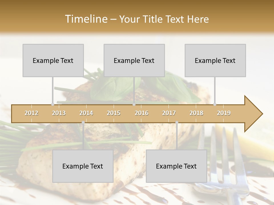 Salmon Dish With Chive And Basil PowerPoint Template