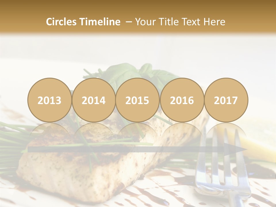 Salmon Dish With Chive And Basil PowerPoint Template