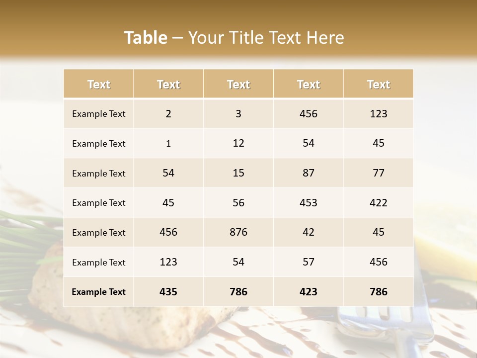 Salmon Dish With Chive And Basil PowerPoint Template
