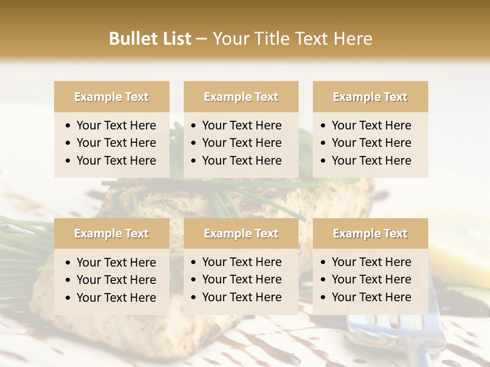 Salmon Dish With Chive And Basil PowerPoint Template