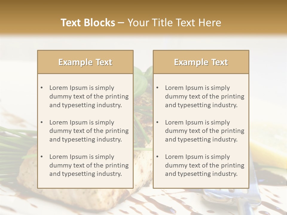 Salmon Dish With Chive And Basil PowerPoint Template