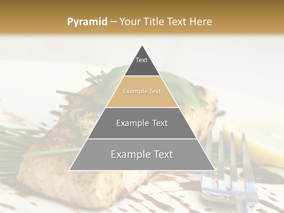 Salmon Dish With Chive And Basil PowerPoint Template