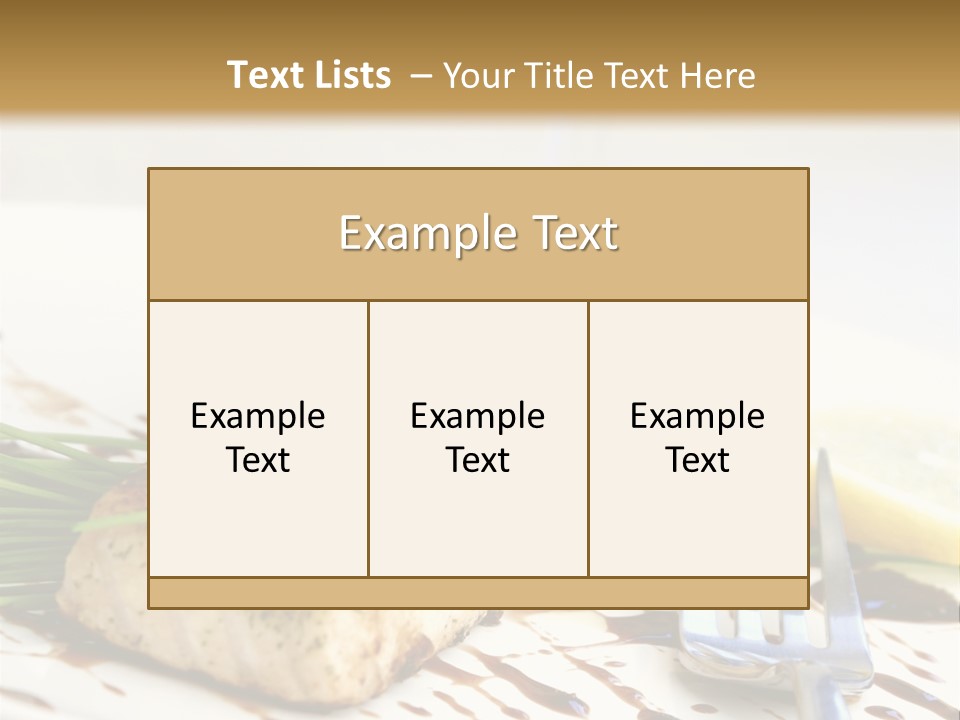 Salmon Dish With Chive And Basil PowerPoint Template