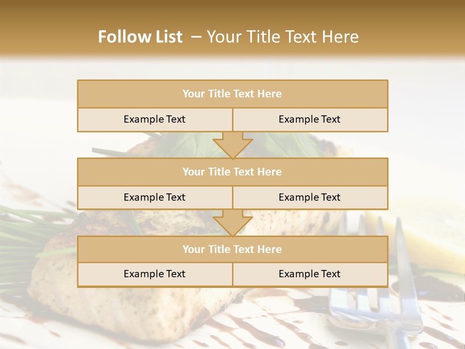 Salmon Dish With Chive And Basil PowerPoint Template