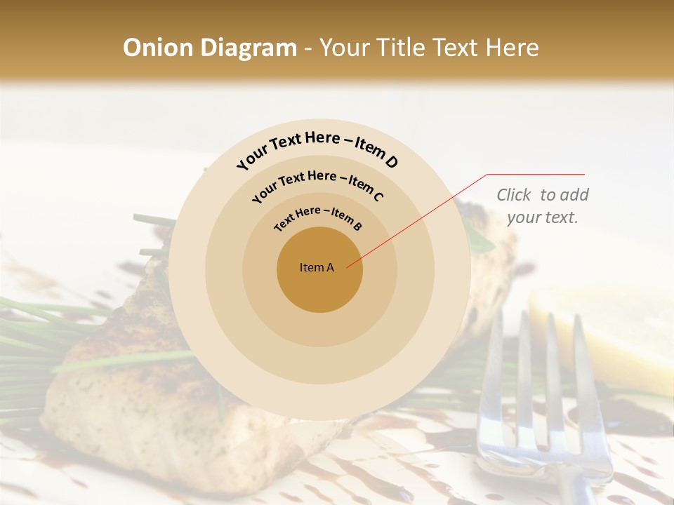 Salmon Dish With Chive And Basil PowerPoint Template