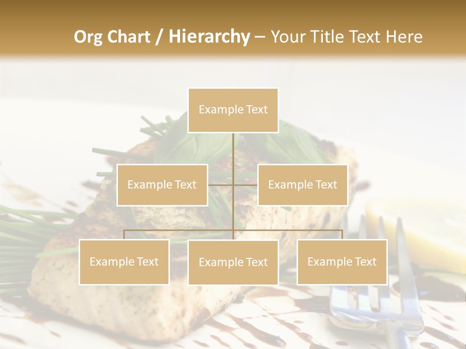 Salmon Dish With Chive And Basil PowerPoint Template