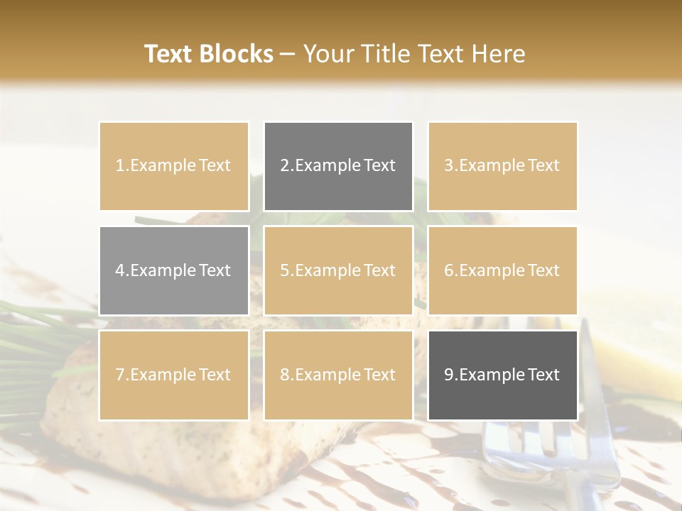 Salmon Dish With Chive And Basil PowerPoint Template