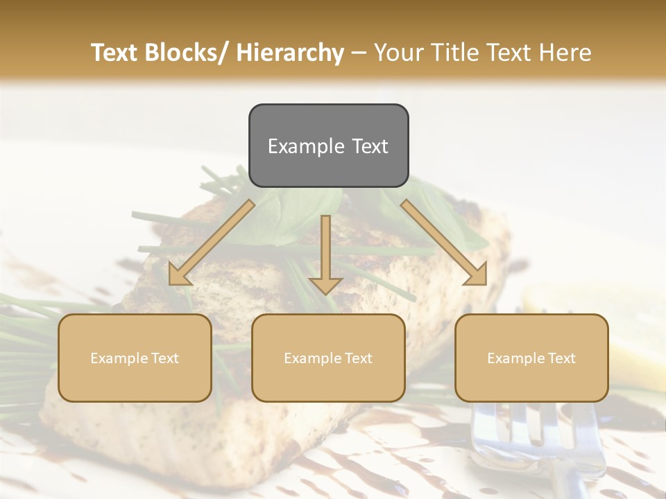 Salmon Dish With Chive And Basil PowerPoint Template