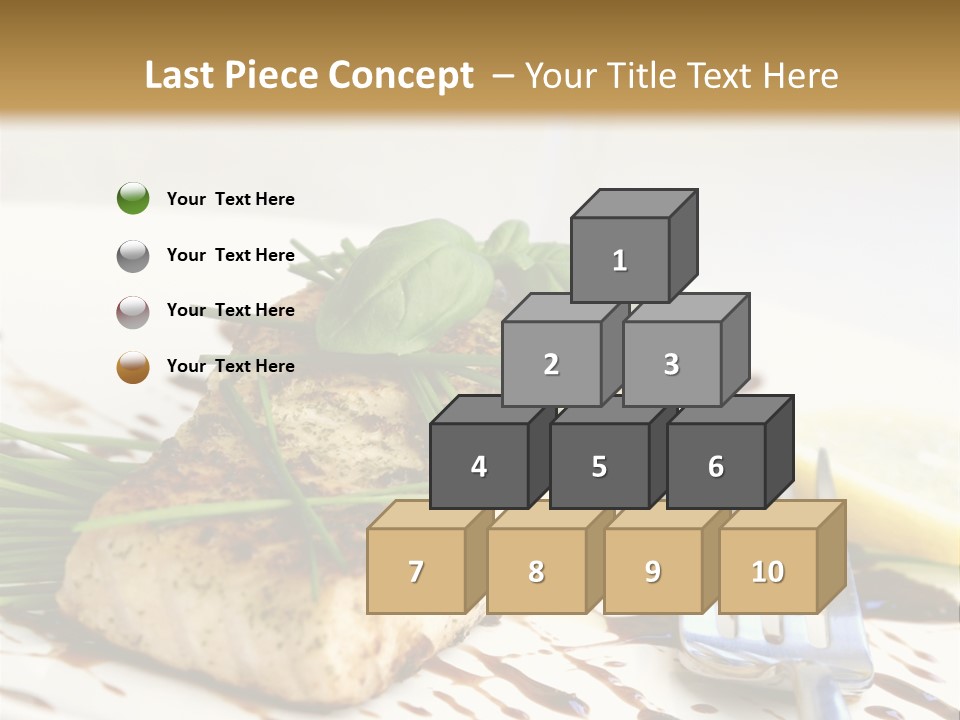 Salmon Dish With Chive And Basil PowerPoint Template