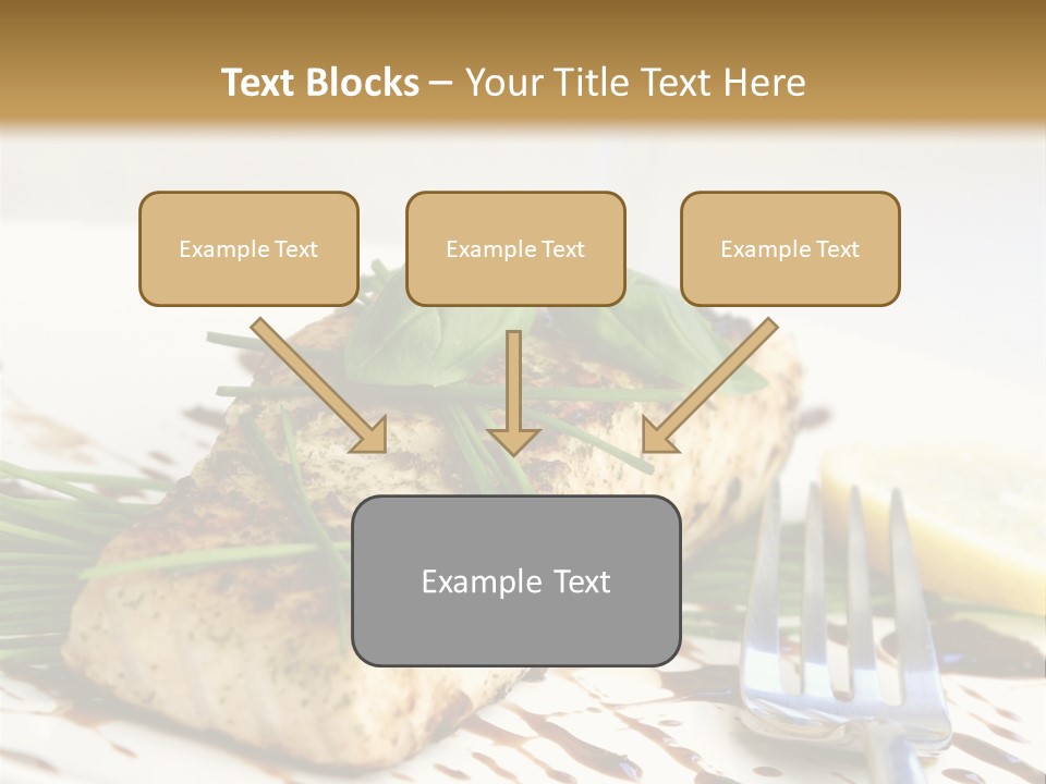 Salmon Dish With Chive And Basil PowerPoint Template