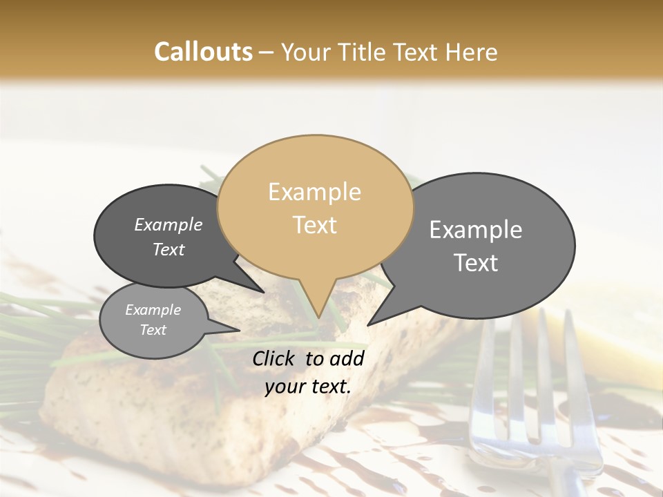 Salmon Dish With Chive And Basil PowerPoint Template