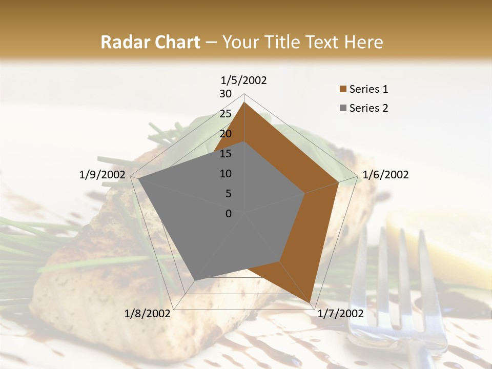 Salmon Dish With Chive And Basil PowerPoint Template