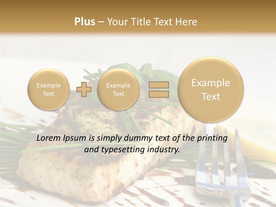 Salmon Dish With Chive And Basil PowerPoint Template