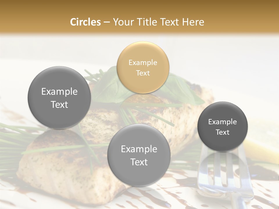 Salmon Dish With Chive And Basil PowerPoint Template