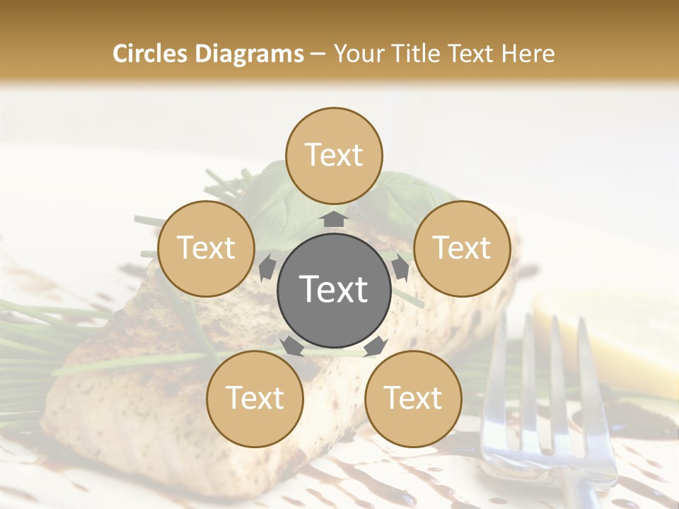 Salmon Dish With Chive And Basil PowerPoint Template