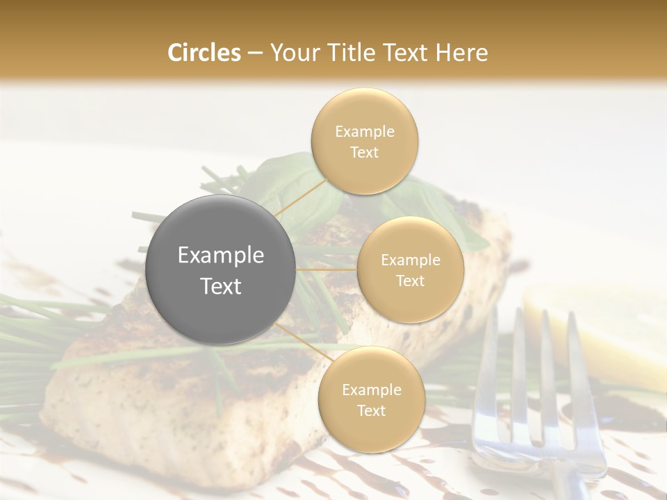 Salmon Dish With Chive And Basil PowerPoint Template