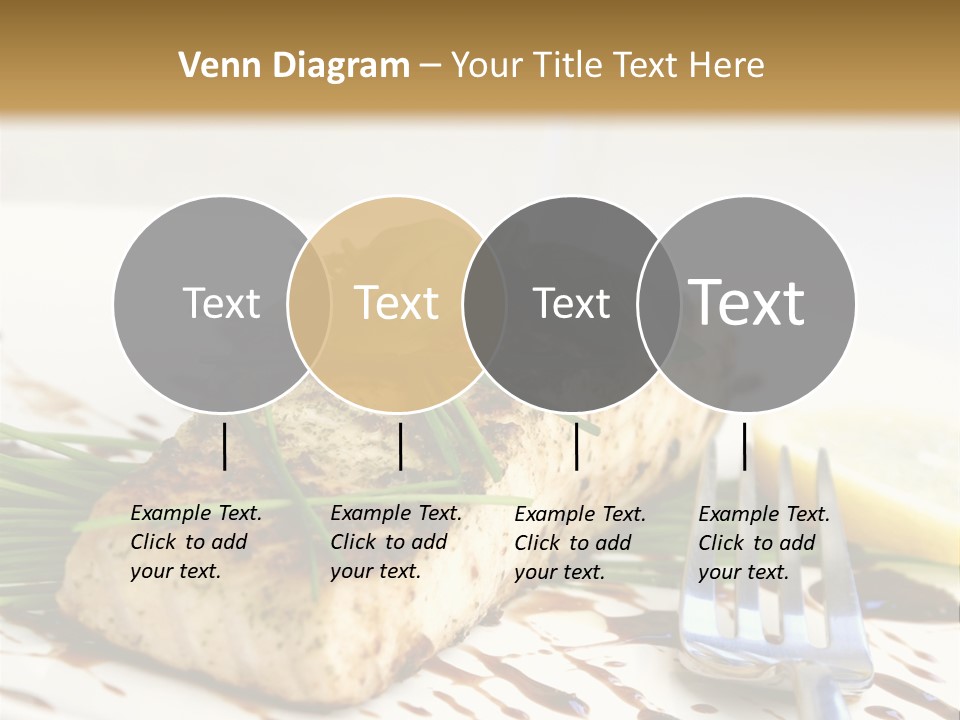 Salmon Dish With Chive And Basil PowerPoint Template
