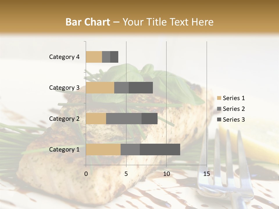 Salmon Dish With Chive And Basil PowerPoint Template