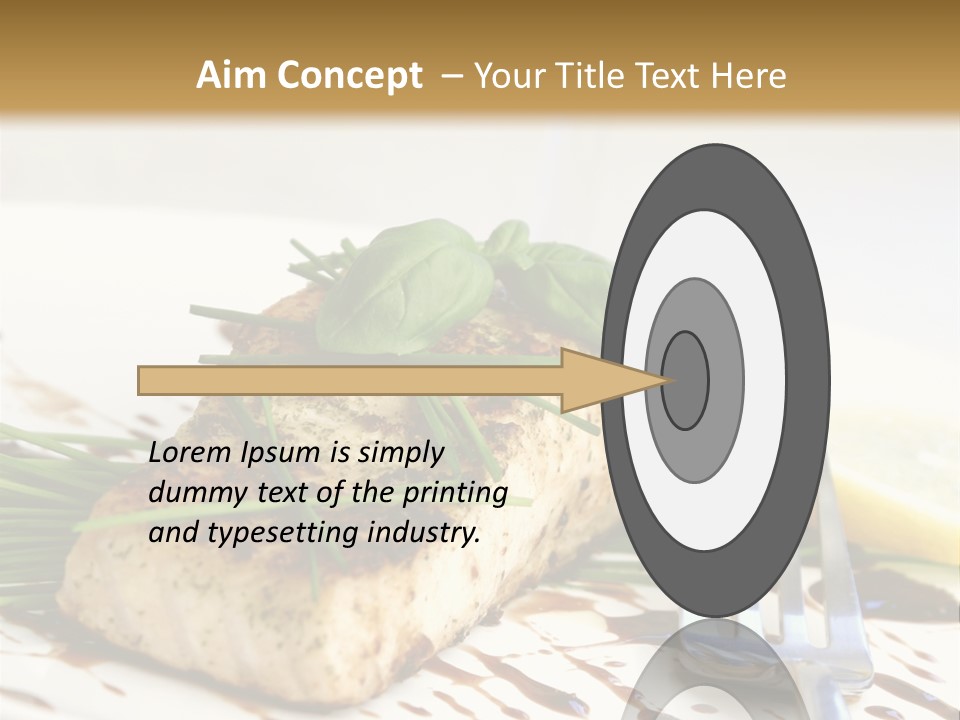 Salmon Dish With Chive And Basil PowerPoint Template