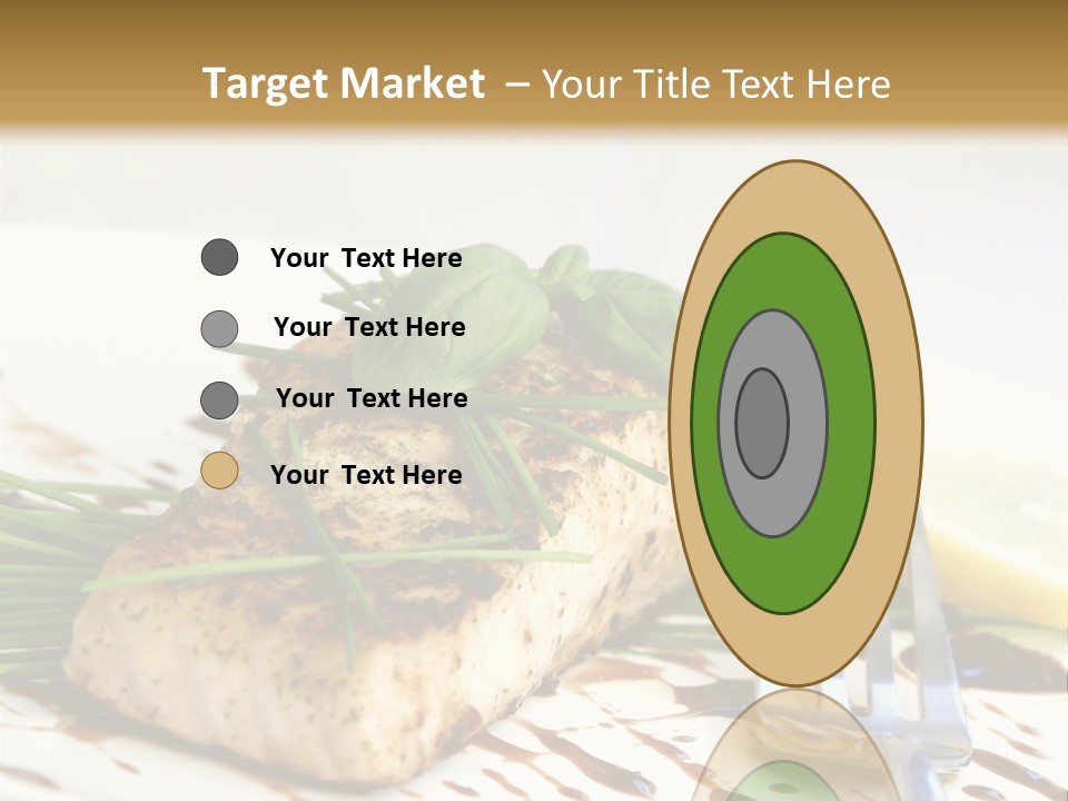 Salmon Dish With Chive And Basil PowerPoint Template