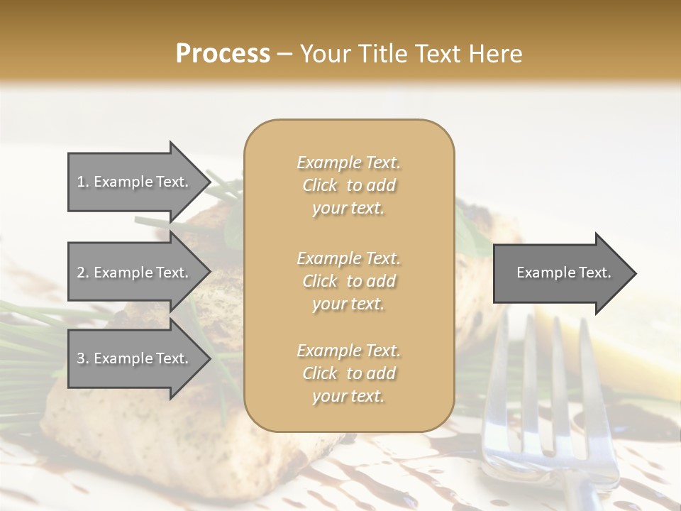 Salmon Dish With Chive And Basil PowerPoint Template