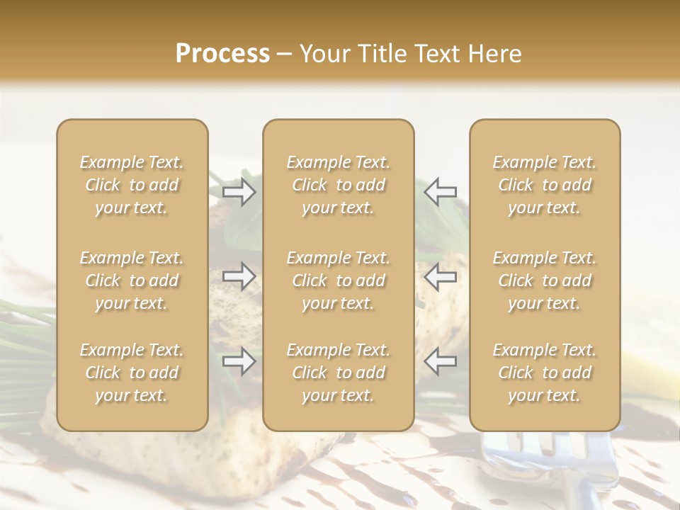 Salmon Dish With Chive And Basil PowerPoint Template