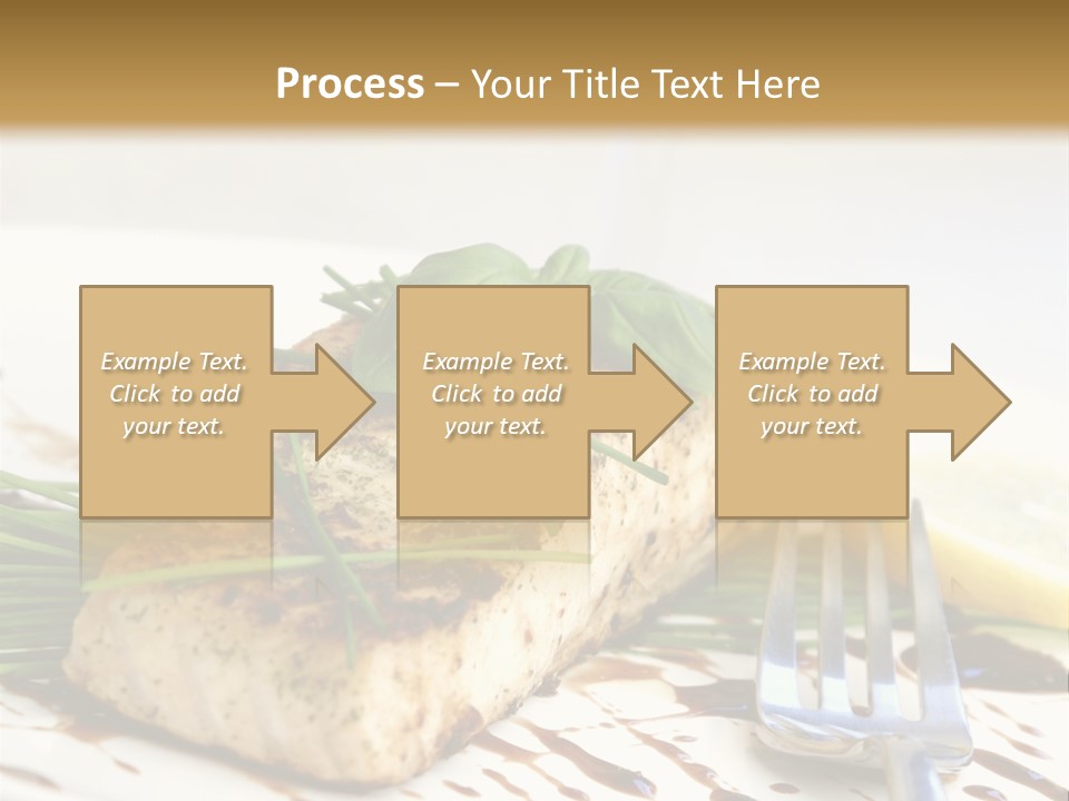 Salmon Dish With Chive And Basil PowerPoint Template