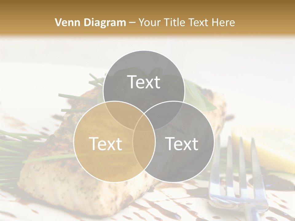 Salmon Dish With Chive And Basil PowerPoint Template