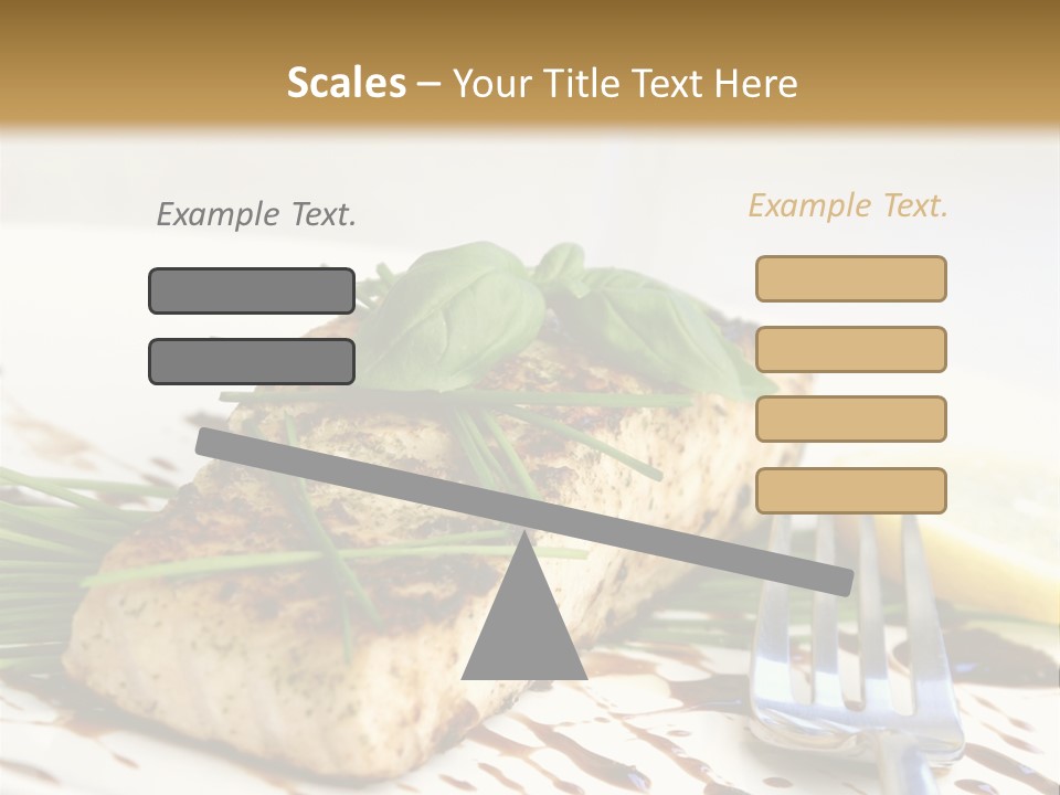 Salmon Dish With Chive And Basil PowerPoint Template